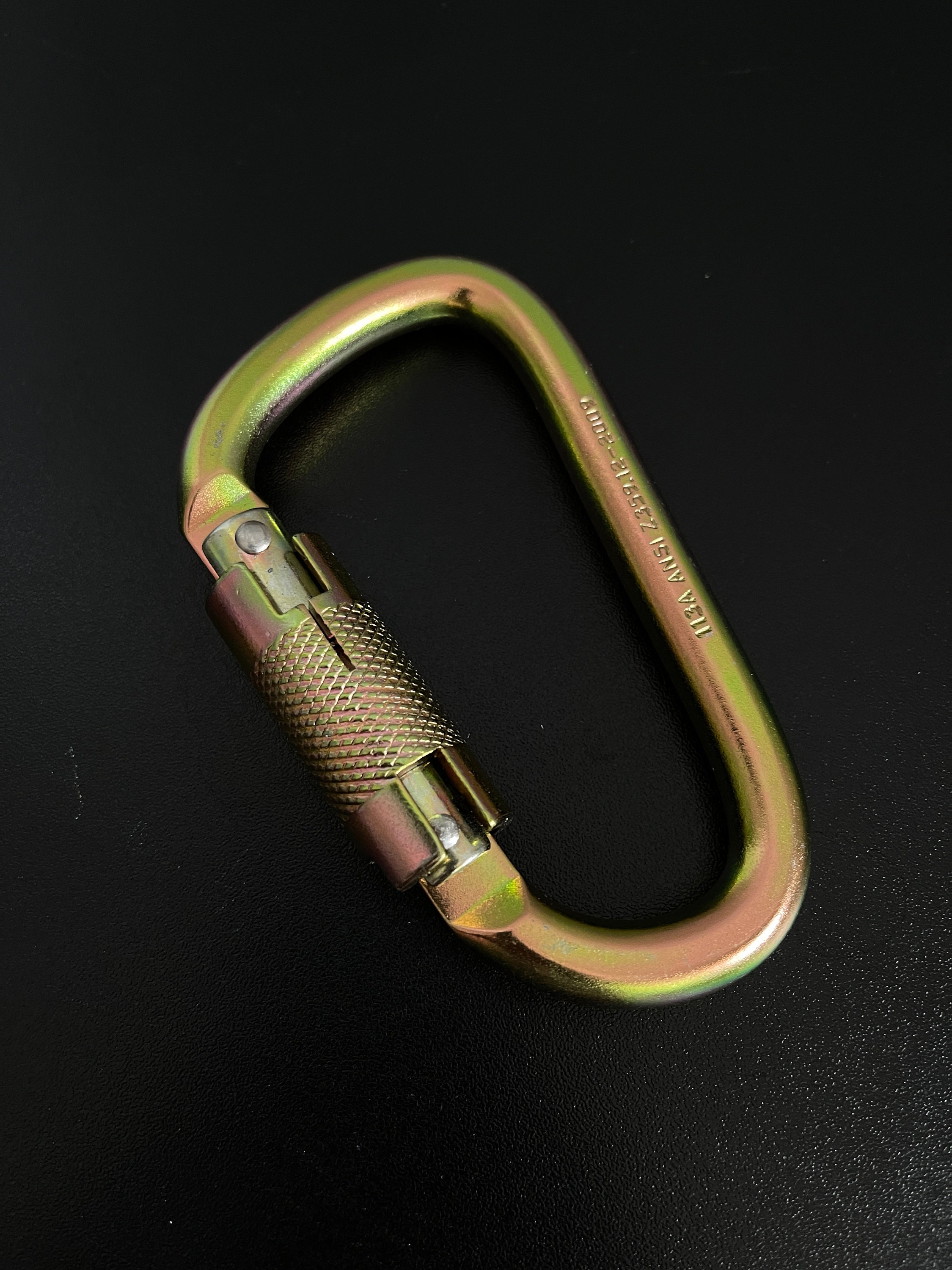 小物 Kyne Carabiner (Silver / Yellow) ansi-xl-steel-triple-lock-