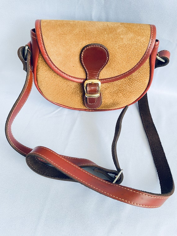 Brown Nubuck Leather crossbody bag Dust cover hard ba… Gem