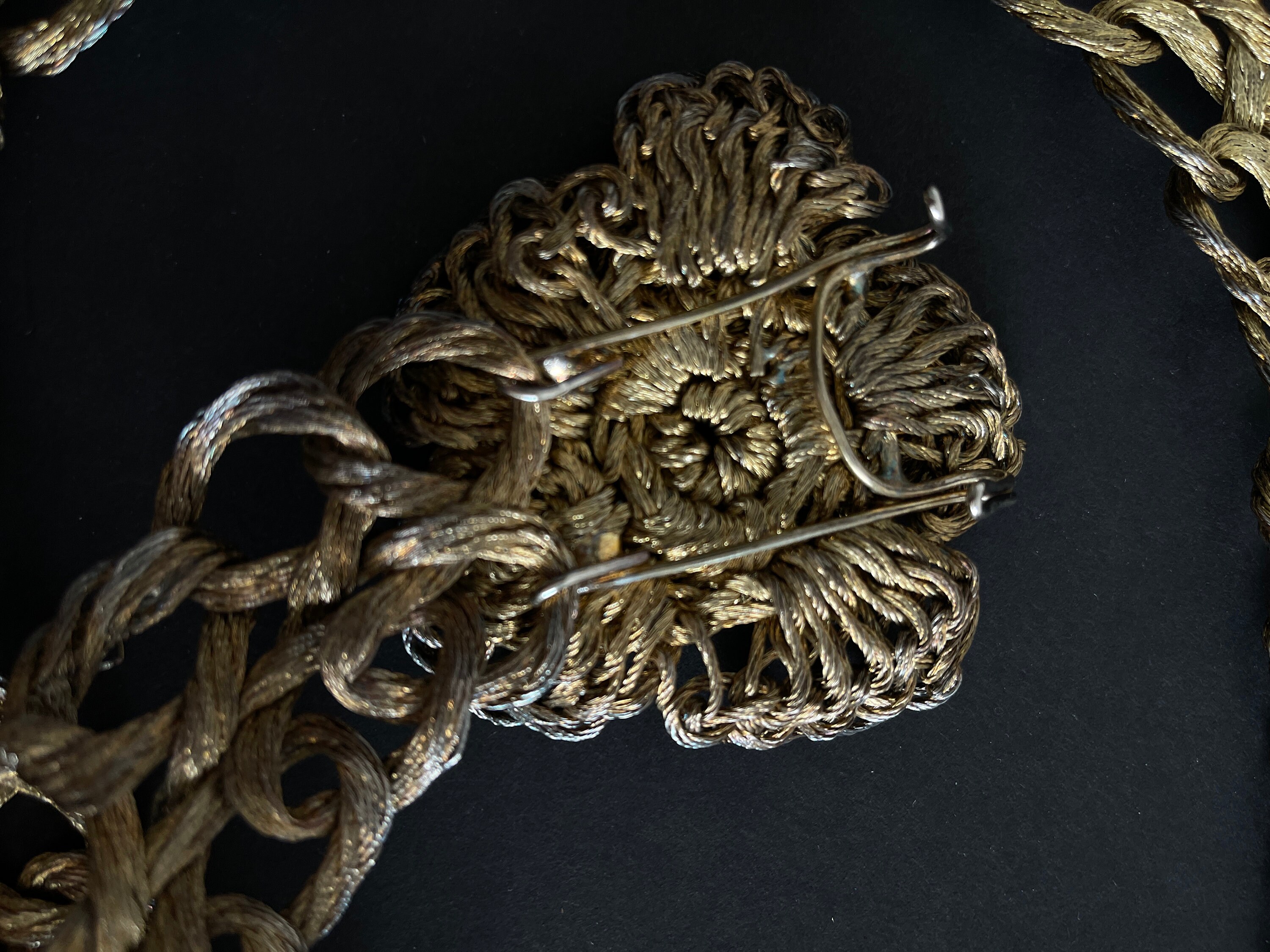 Author\'s work belt Metal Belt Braided wire women\'s belt gold/bronze Vintage belt Vintage 80s Women main image 3