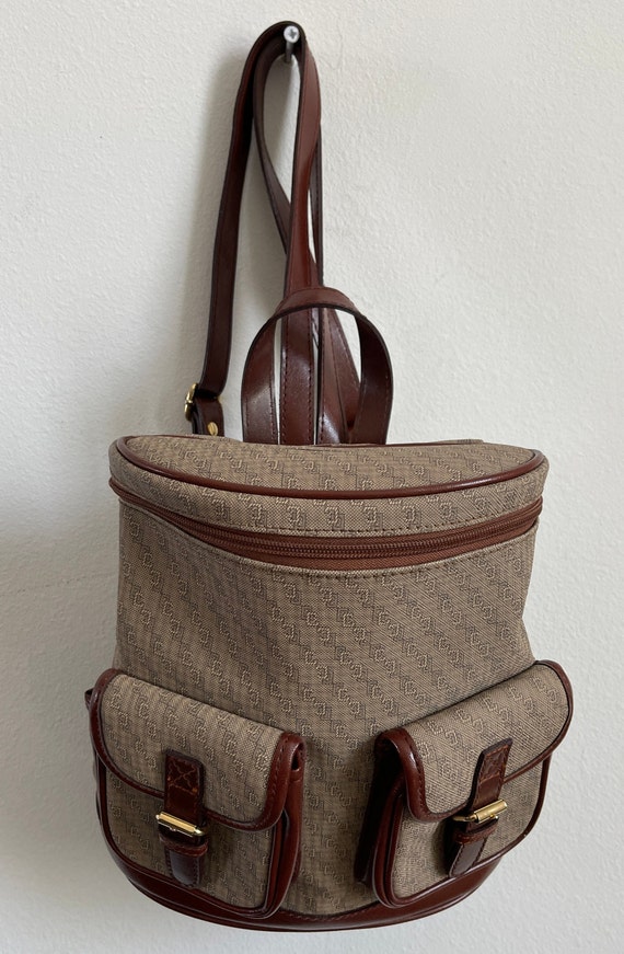 Brown Backpack Leather/canvas Girls Backpack - Etsy display picture 2