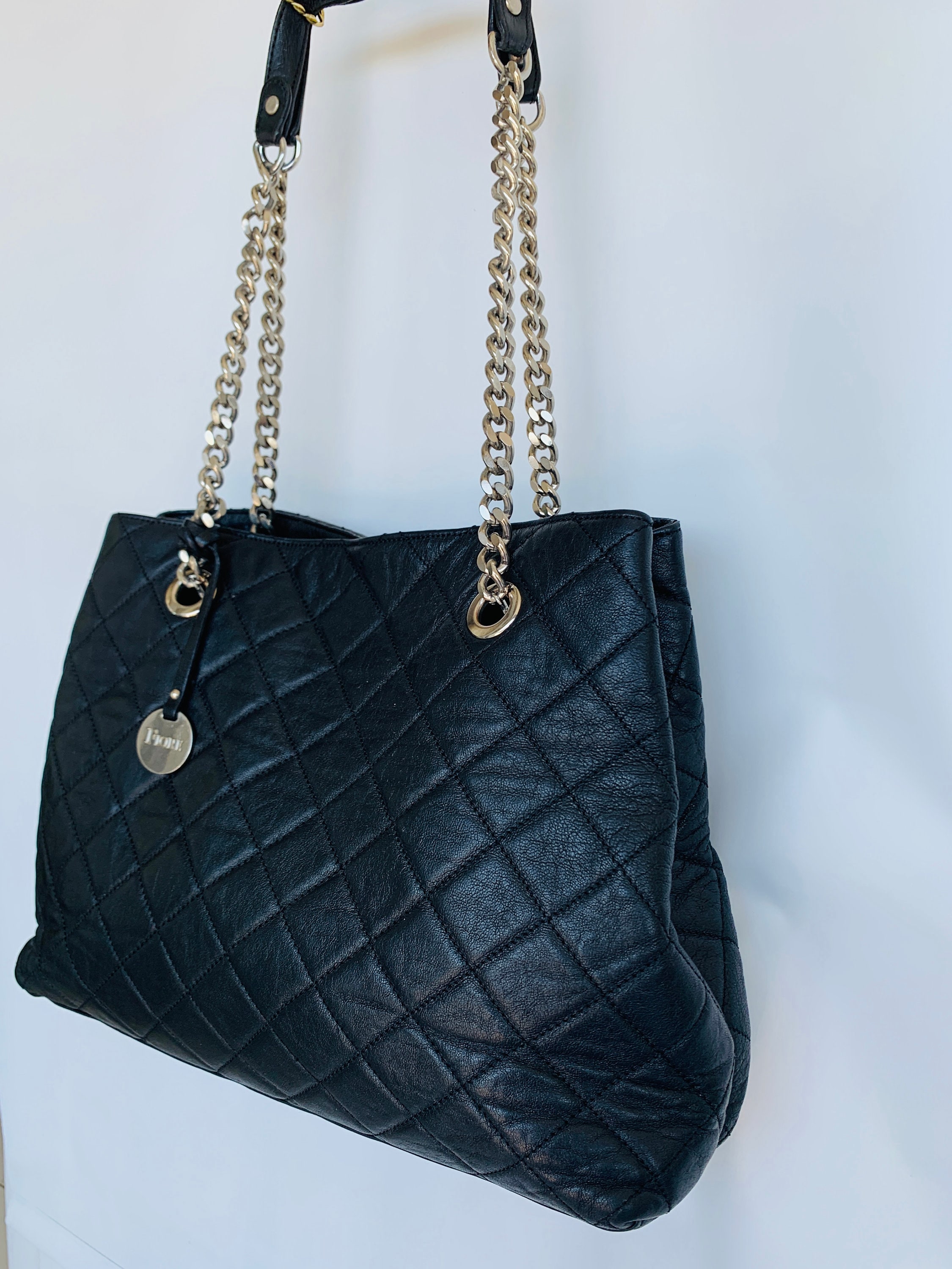 FIORE shoulder bag Black women's bag Genuine leather bags Etsy