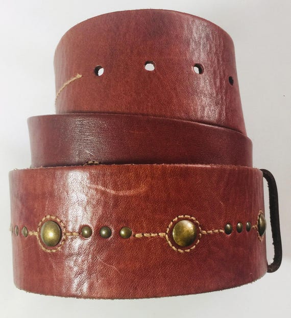 Fossil Brown Leather Belt Men display picture 3