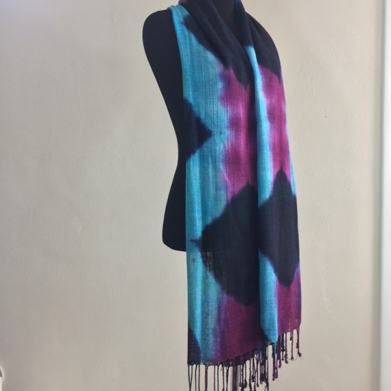 Women's cotton scarf Handmade colored scarf Women… - image 7