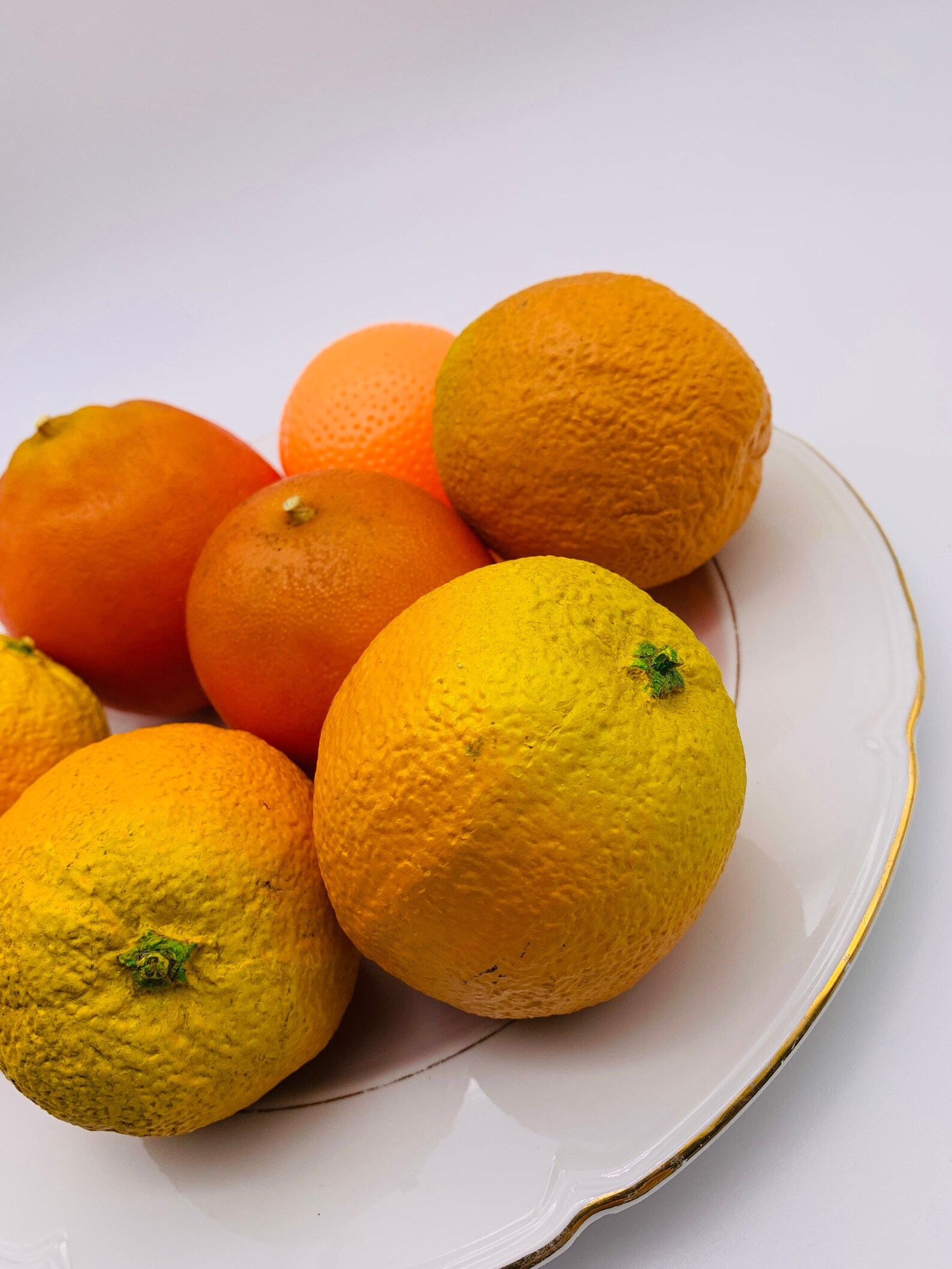 6 Oranges Plastic Fake Fruits Set of 6 Artificial Fruits Etsy