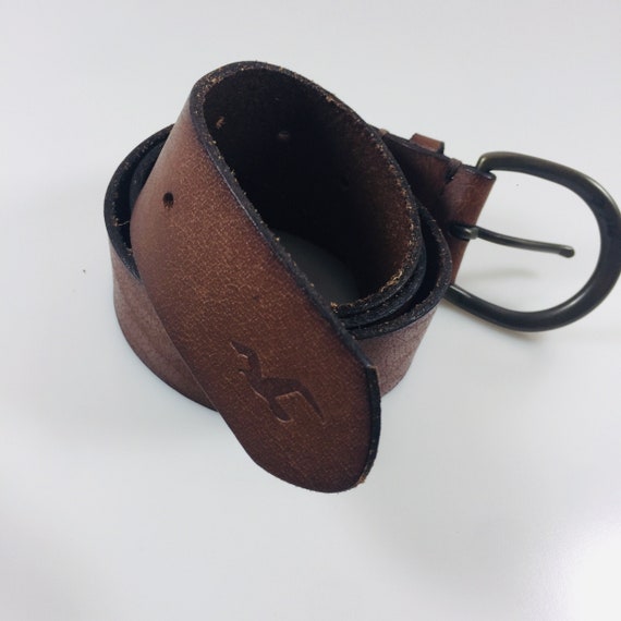 Men s Belt Hollister Leather Brown Belt Genuine Leather Belt Etsy Canada