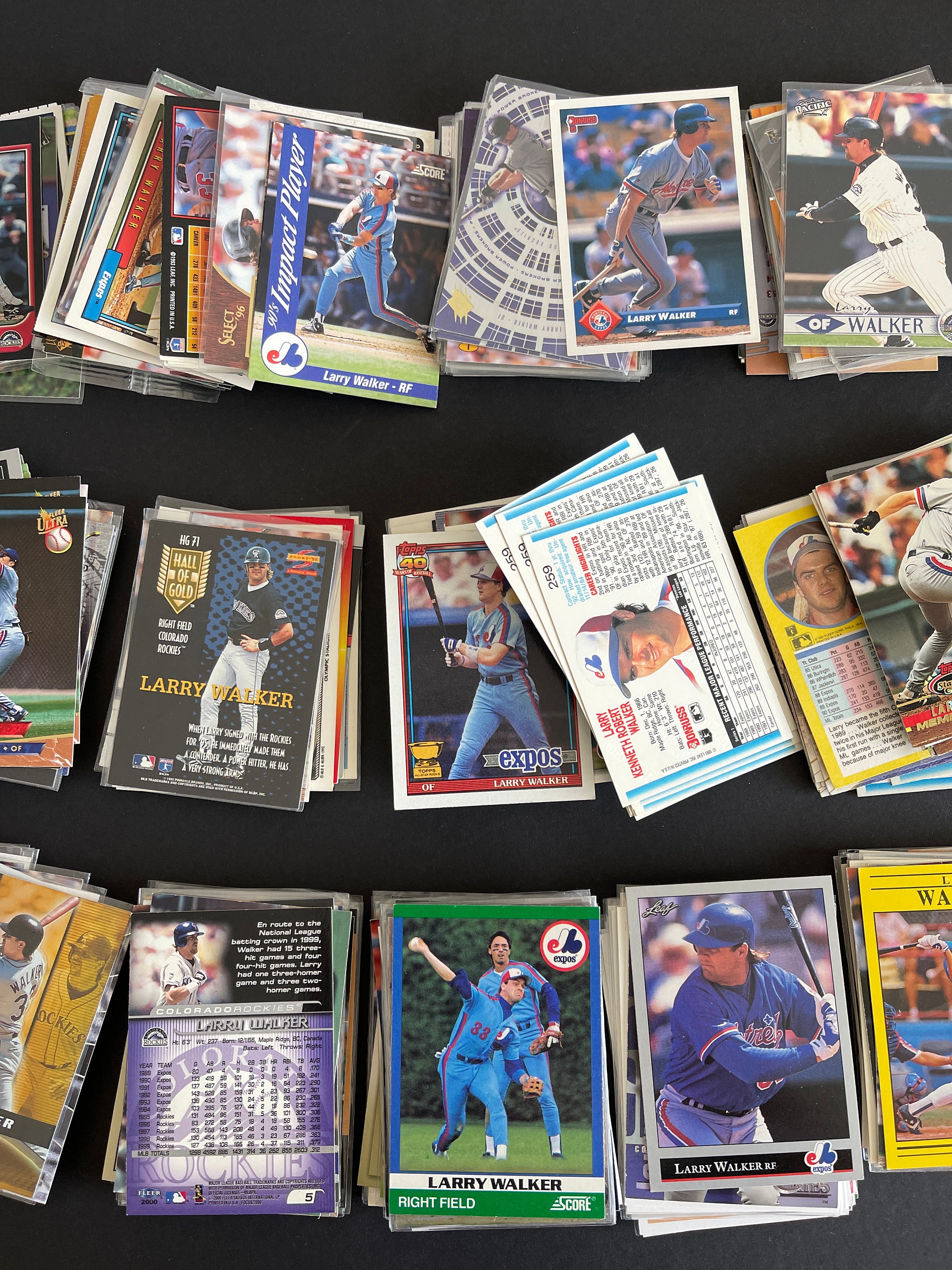 Set of 340 Sport Cards LARRY WALKER Old and New Trading Cards 