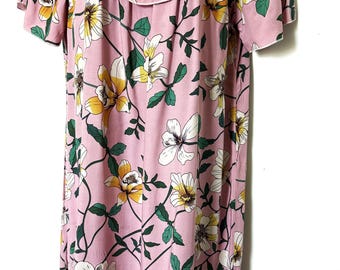 Top Fashion Dress Women's pink floral sleeveless size M