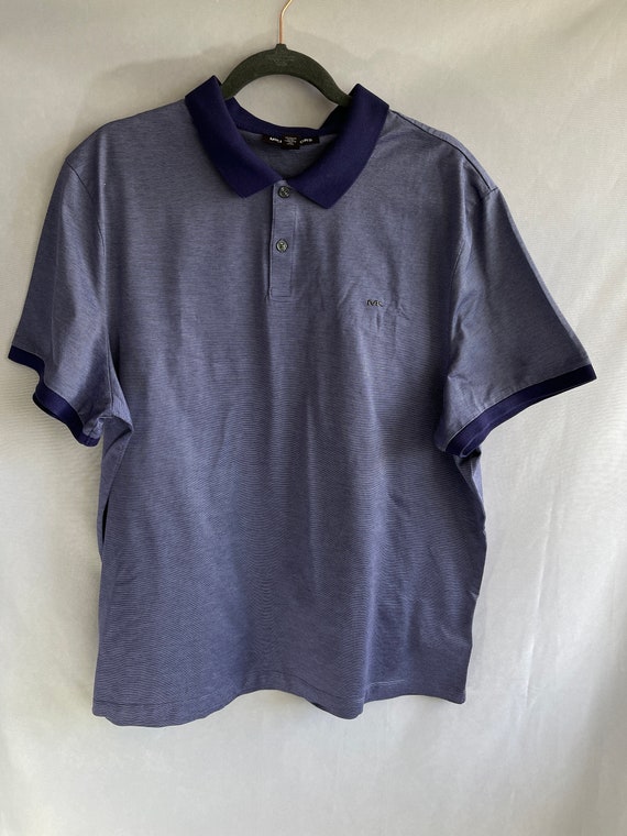 MICHAEL KORS men's polo T-shirt Custom blue/dark … - image 2