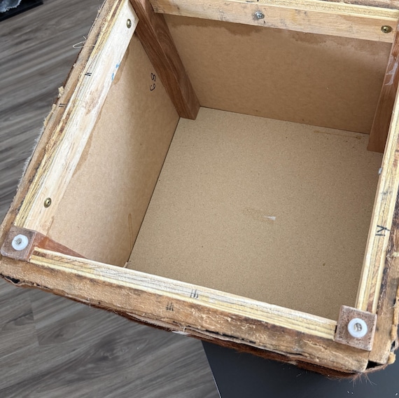 Cowhide Pouffe Brown Multicolor Patch Work Leathe… - image 12