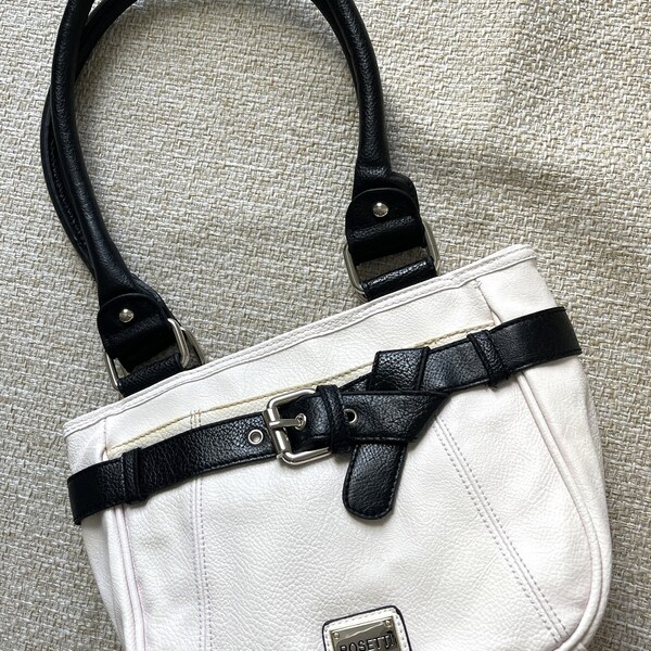 ROSETTI Shoulder Bag Women's purse White/black faux leather bag