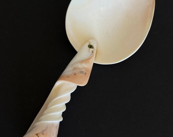 Vintage Sea Shell Spoon Serving Spoon Salad spoon Mother of Pearl Spoon Vintage & collectibles Hand made spoon