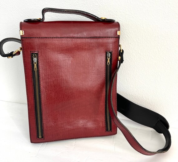 Vintage shoulder bag Brown leather crossbody bag Men'… Gem