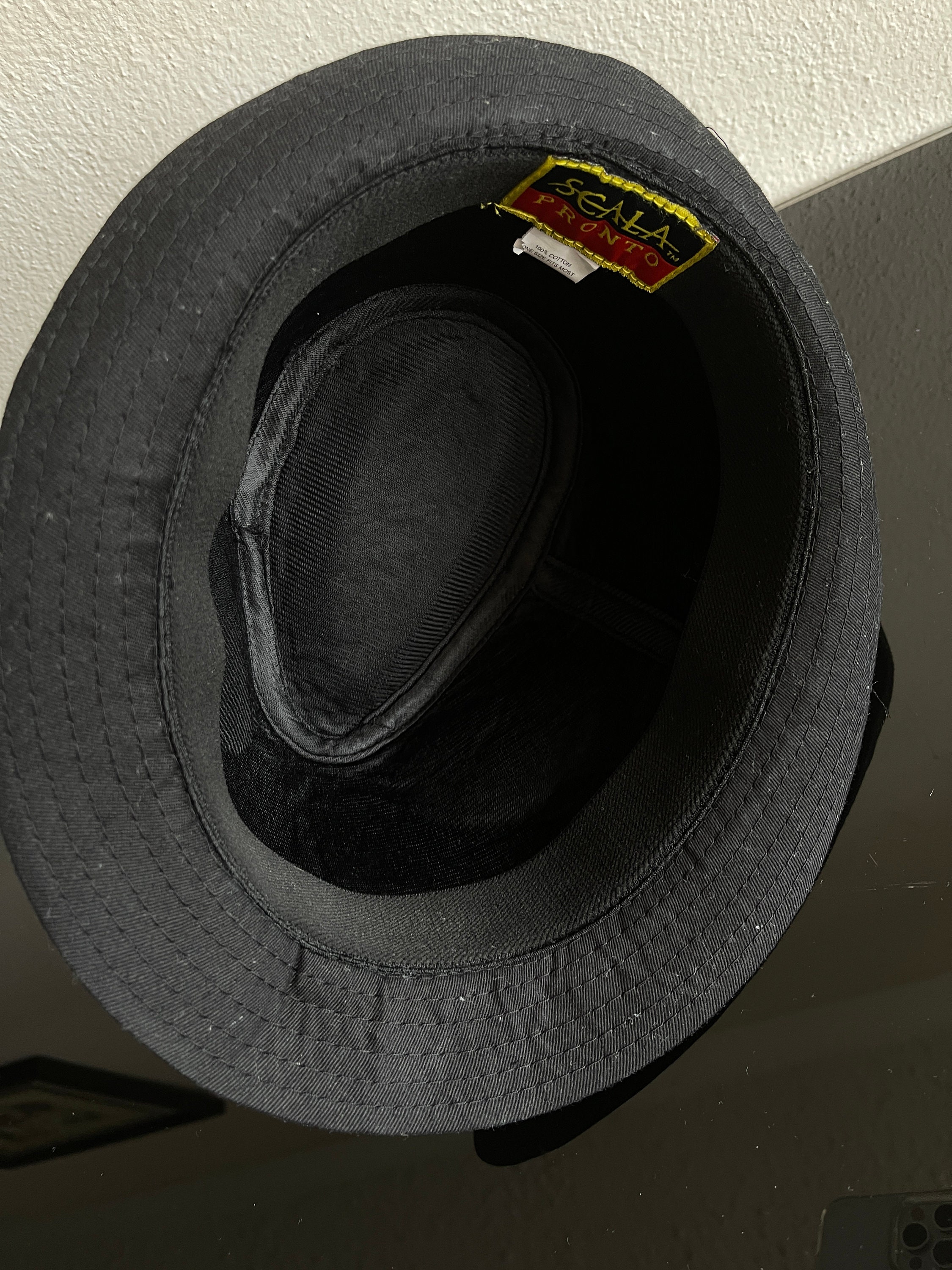 Scala Pronto Black Wide Brim Sun Hat One Size Fits Most SCALA PRONTO Bucket Black Hat Cotton Black Women main image 3