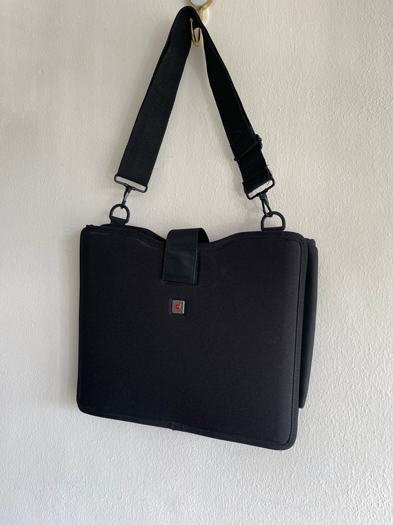 CS Computer Shoulder Bag Black Polyester Hard Case Shoulder Bag R