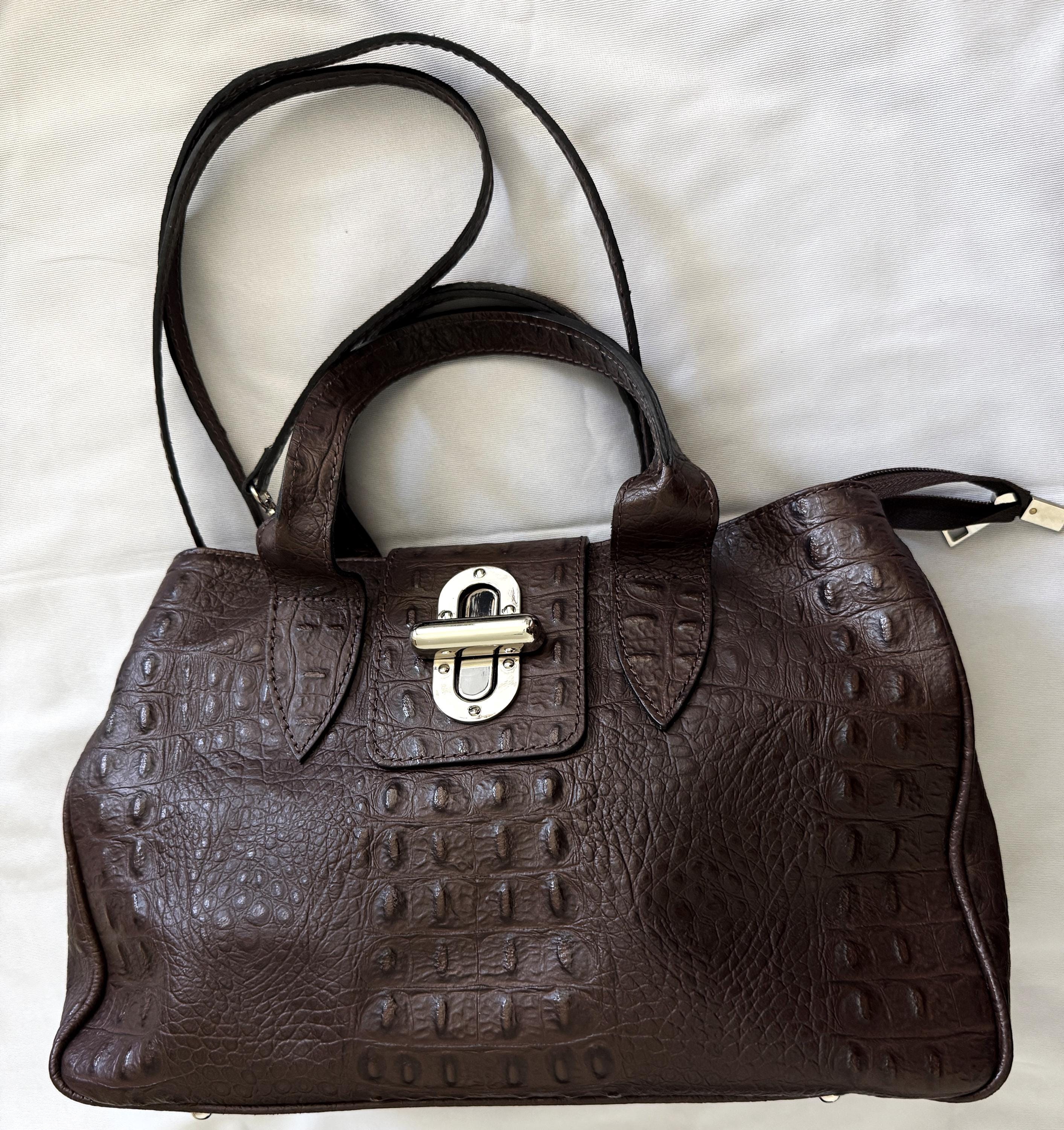 Borsa donna pelle tracolla a spalla rosso vera pelle made in Italy