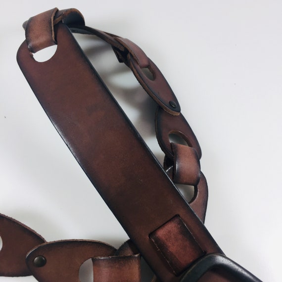 Men's belt Men's genuine brown leather belt size … - image 7