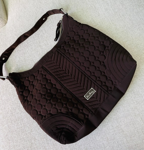 VERA BDEDLEY Shoulder Bag Brown nylon large size … - image 1