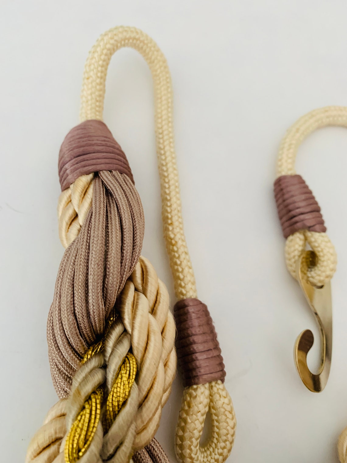 Braided Jute Belt Beige/purple Jute Braided Belt Organic Rope Etsy