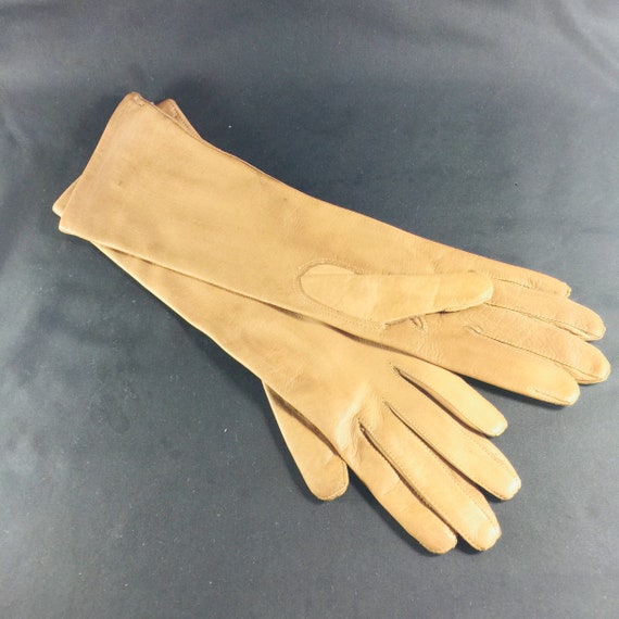 Leather brown gloves Finest quality soft leather … - image 2
