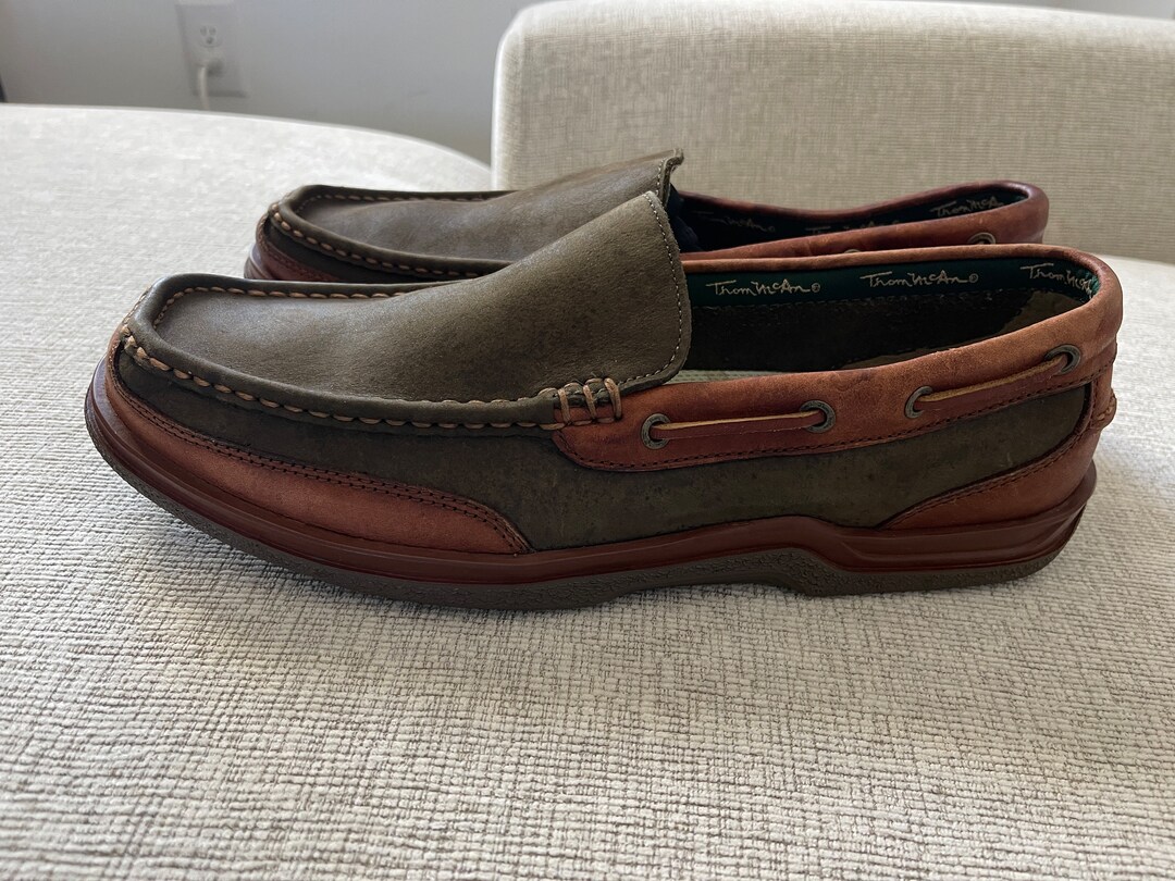 Thom Mcan Vintage Men's Shoes Brown Top Grain Leather Upper Nubuck and ...