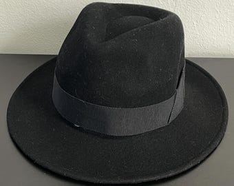 Vintage Country Gentleman Lite Felt 100% Wool Black Fedora  display picture 1