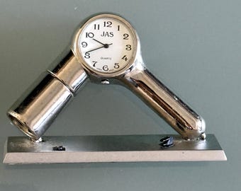 JAS Clock Desk Silver Travel