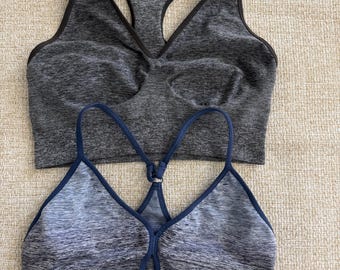 Athletic Works Girls Sports Bra Lot of 2 Yoga Bras Grey size M