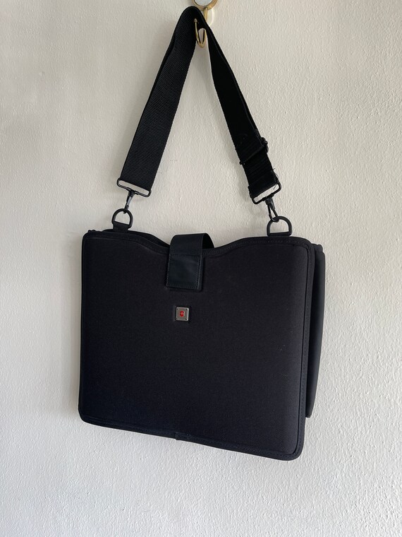 CS Computer shoulder bag Black polyester hard cas… - image 5