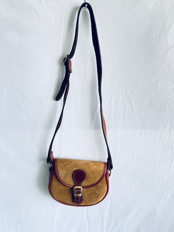 Brown Nubuck Leather crossbody bag Dust cover hard ba… Gem
