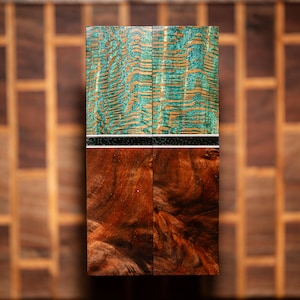 Quarter Sawn Sycamore, Black Palm, and Figured Walnut Combination Knife Scales - s-533