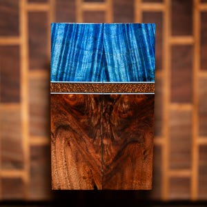 Curly Maple, Red Palm, and Figured Walnut Combination Knife Scales - s-531