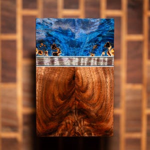 Maple Burl, Curly Maple, and Figured Walnut Combination Knife Scales - s-534