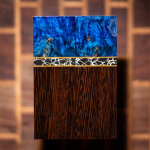 Maple Burl, TruStone, and Wenge Combination Knife Scales - s-552