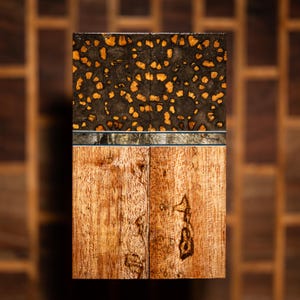 Cholla Cactus, Buckeye Burl, and Spalted Jatoba Combination Knife Scales - s-523