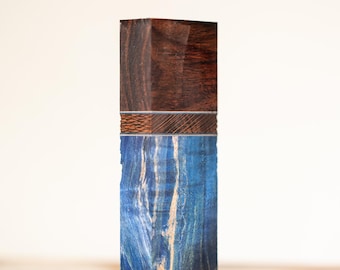 Asian Rosewood, Leopard Wood, and Curly Maple Knife Handle Block - s-1220