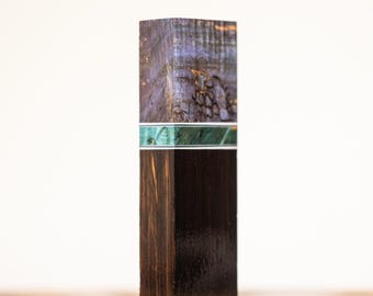 Curly Spalted Maple and Wenge Knife Handle Block - s-1213