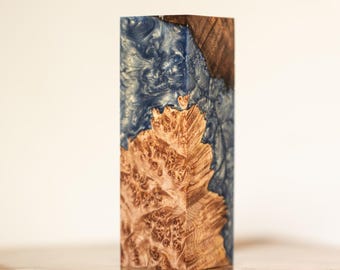 Maple Burl and Swirled Resin Turning Blank or Knife Handle Block - ex-300