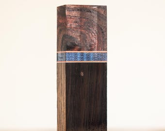 Asian Rosewood, Curly Maple, and Wenge Knife Handle Block - s-1215
