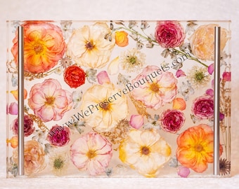 Bouquet Preservation Serving Tray - 12x17 - Hand made in South Carolina