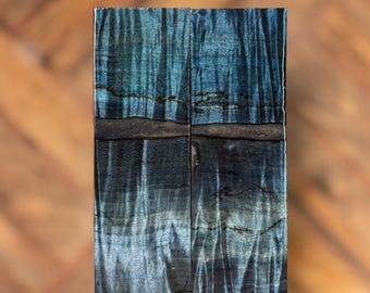 Curly Maple with Swirled Resin Knife Scales - Stabilized - ex-303