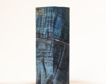 Curly and Spalted Maple with Swirled Resin Turning Blank or Knife Handle Block - ex-301