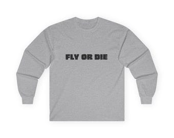 Fly or Die Dragon Long Sleeve Tee - Fourth Wing Book Inspired