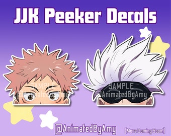 JJK Anime Car Peeker Decals