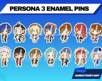 Persona 3 Enamel Pins | Reload | Makoto Yuki Ryoji Aigis Metis Kotone Mitsuru Yukari Akihiko Shinjiro Fuuka Junpei Chidori Junpei | P3R SEES