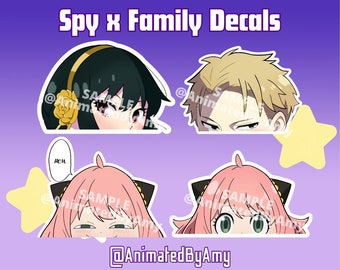 LAST CHANCE Spies Anime Car Peeker Decals