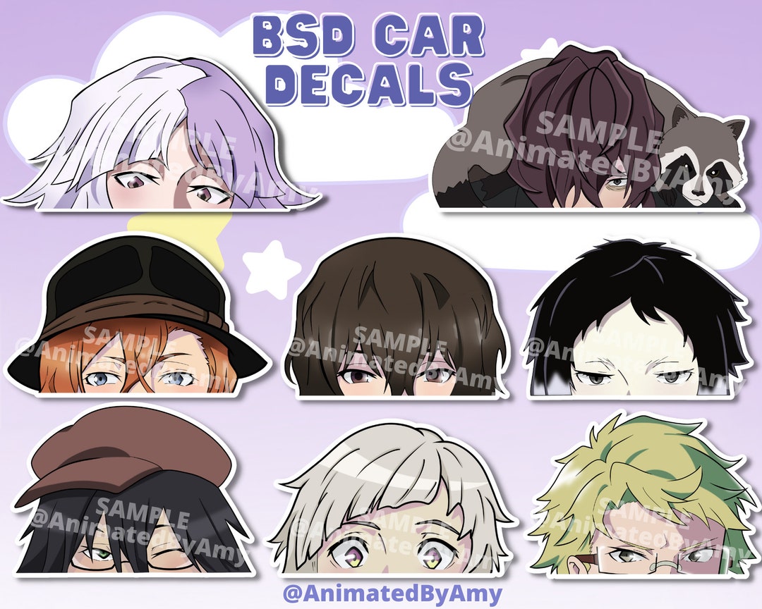 LAST CHANCE BSD Stray Dogs Anime Car Peeker Decals - Etsy
