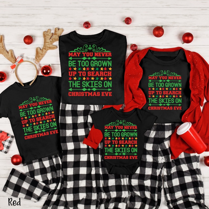 Christmas Eve Matching Family T-Shirts Christmas Pajama image 1