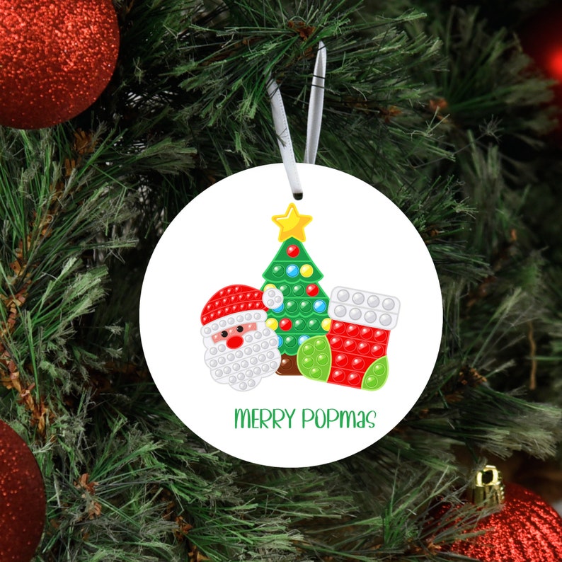 Pop It Christmas Ornament For Kids Fidget Christmas Oranment image 1