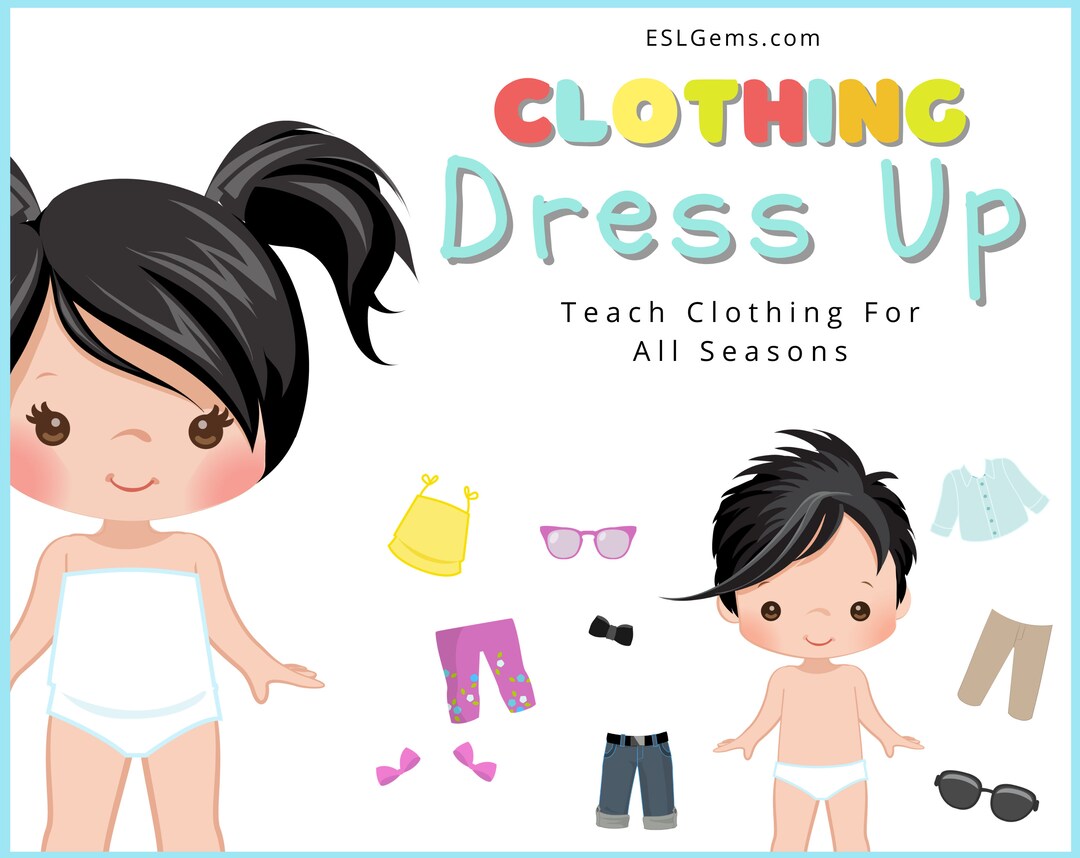 DRESS UP Printable Activity Preschool Busy Book Homeschool - Etsy