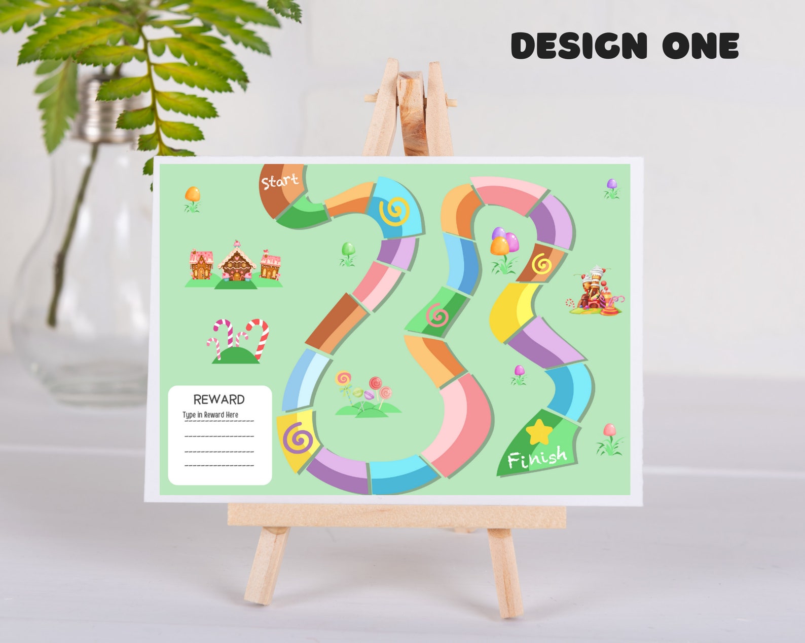 Candy Sticker Reward Chart | Editable Chore Chart (digital Download) - Etsy